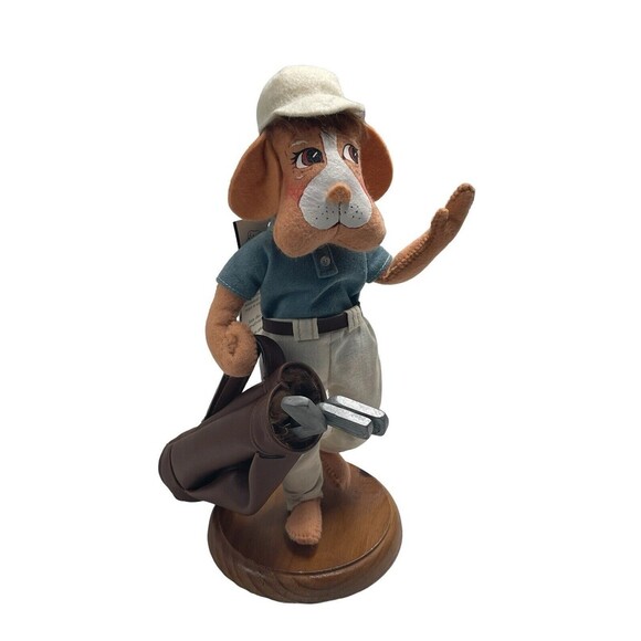 Vintage Annalee Golfer Boy Dog 2002 With Tags 10” Figure RARE - Picture 10 of 16